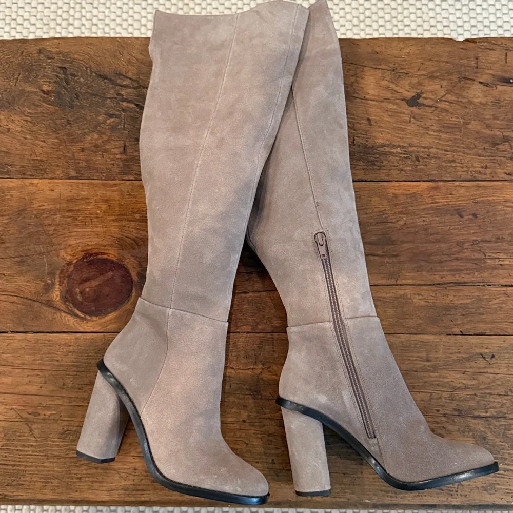 Gianni Bini Taupe Suede Over Knee 3
